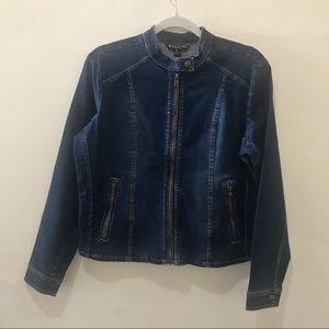 NWOT Baccini Jean Jacket stretch w/zipper …